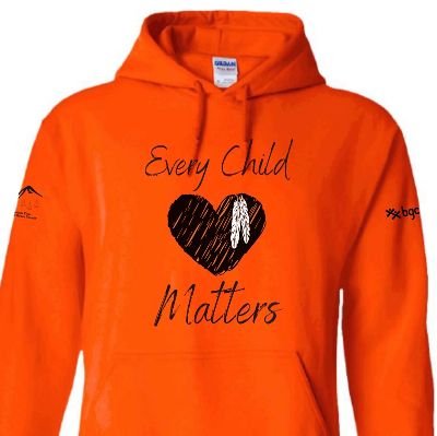 Orange Hoodie Adult Heart Design MEDIUM item