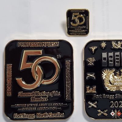 50th AMM Challenge Coin with Lapel Pin item