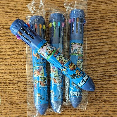 Novelty Pen - Dog Man - multicolor ink (blue) item