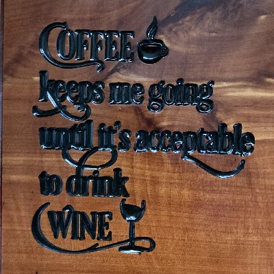 Wooden Wine plaque item