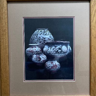 Framed Print Indian pots item