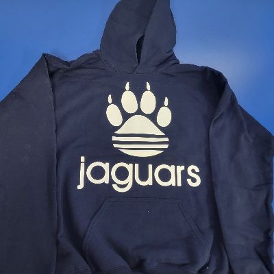 Navy Paw Print Hoodie Size Adult 2XL item