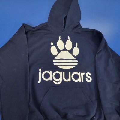 Navy Paw Print Hoodie Size Adult M item