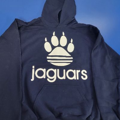 Navy Paw Print Hoodie Size Adult 3XL item