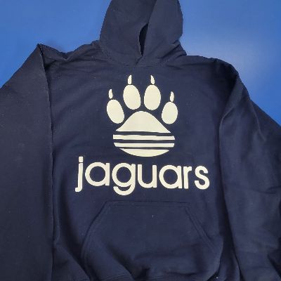 Navy Paw Print Hoodie Size Adult XL item