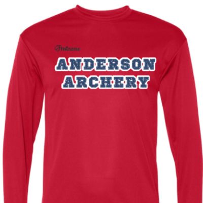 ADULT Red SWEATSHIRT w/ blue lettering item