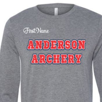 ADULT Grey LONG Sleeve w/ red letters item