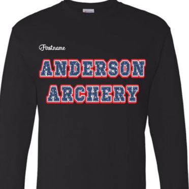 ADULT Black LONG Sleeve w/ Blue letters item