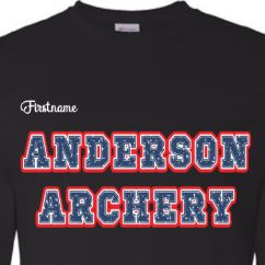 ADULT Black SHORT Sleeve w/ Blue letters item