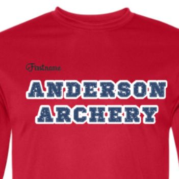 ADULT Red SHORT Sleeve w/ blue letters item