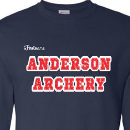 YOUTH Navy SHORT sleeve w/red letters item