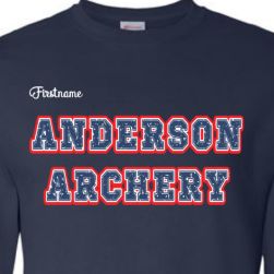 ADULT Navy SHORT sleeve w/blue letters item