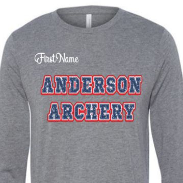 ADULT Grey LONG Sleeve w/blue Letters item