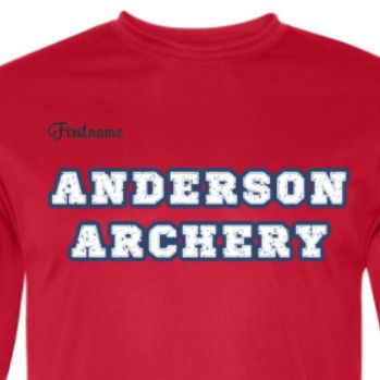 ADULT Red SHORT Sleeve w/ white letters item