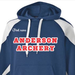 YOUTH Navy and White HOODIE w/ Red letters item