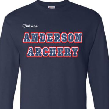 ADULT Navy LONG Sleeve w/ blue letters item
