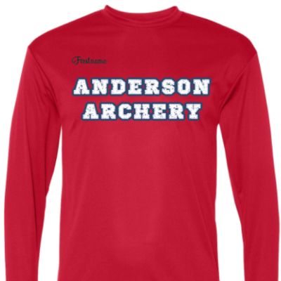ADULT Red LONG Sleeve w/ white letters item