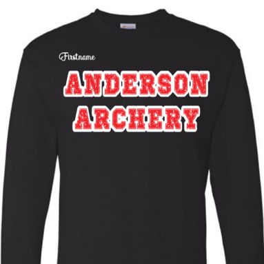 ADULT Black SWEATSHIRT with Red letters item