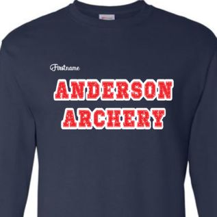 ADULT Navy SWEATSHIRT w/ Red letters item