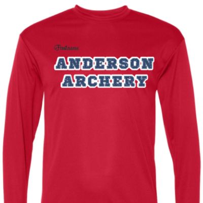ADULT Red LONG Sleeve w/ blue letters item