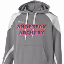 ADULT Grey and White HOODIE with Blue lettering item