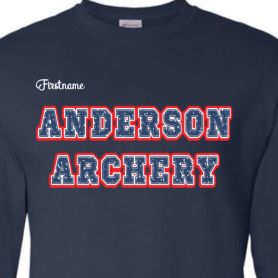 ADULT Navy SWEATSHIRT w/ blue letters item