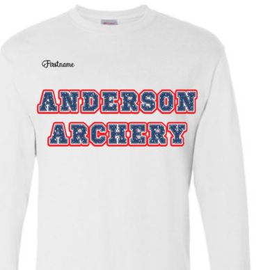 ADULT White SWEATSHIRT w/ Blue letters item