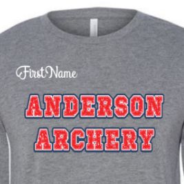 ADULT Grey SHORT Sleeve w/ red letters item