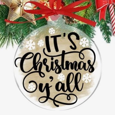 It's Christmas Y'all Acrylic Christmas Ornament item