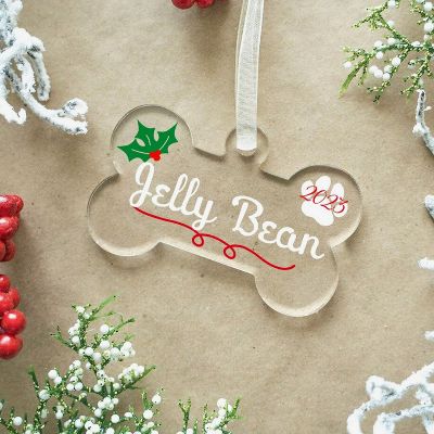 Custom Acrylic Pet Dog Bone Ornament item