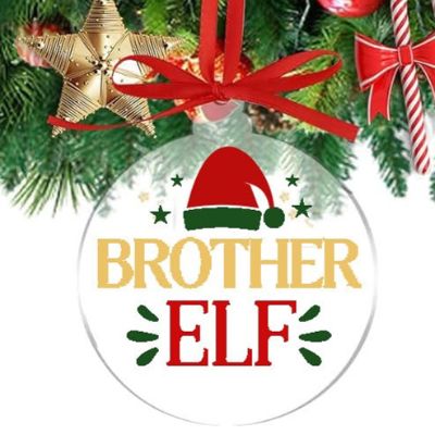Brother Elf Acrylic Christmas Ornament item